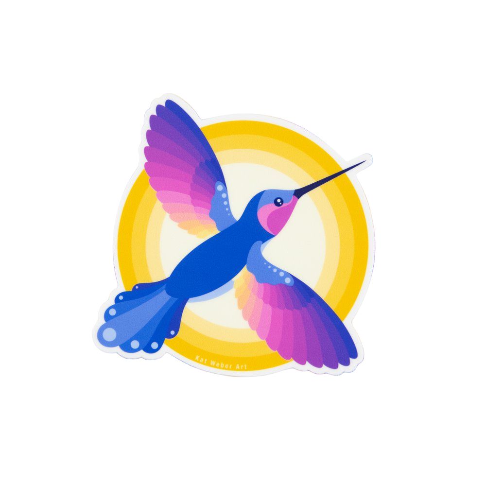 Vinyl Stickers by Kat Weber Art - Hummingbird